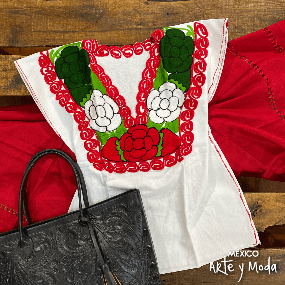 Blusa Tradicional Patria - MÉXICO ARTE Y MODA - Blusa Bordada