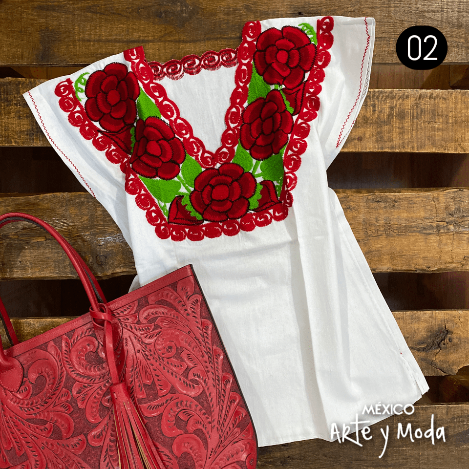 Blusa Zinac Tradicional - MÉXICO ARTE Y MODA - Blusa Bordada