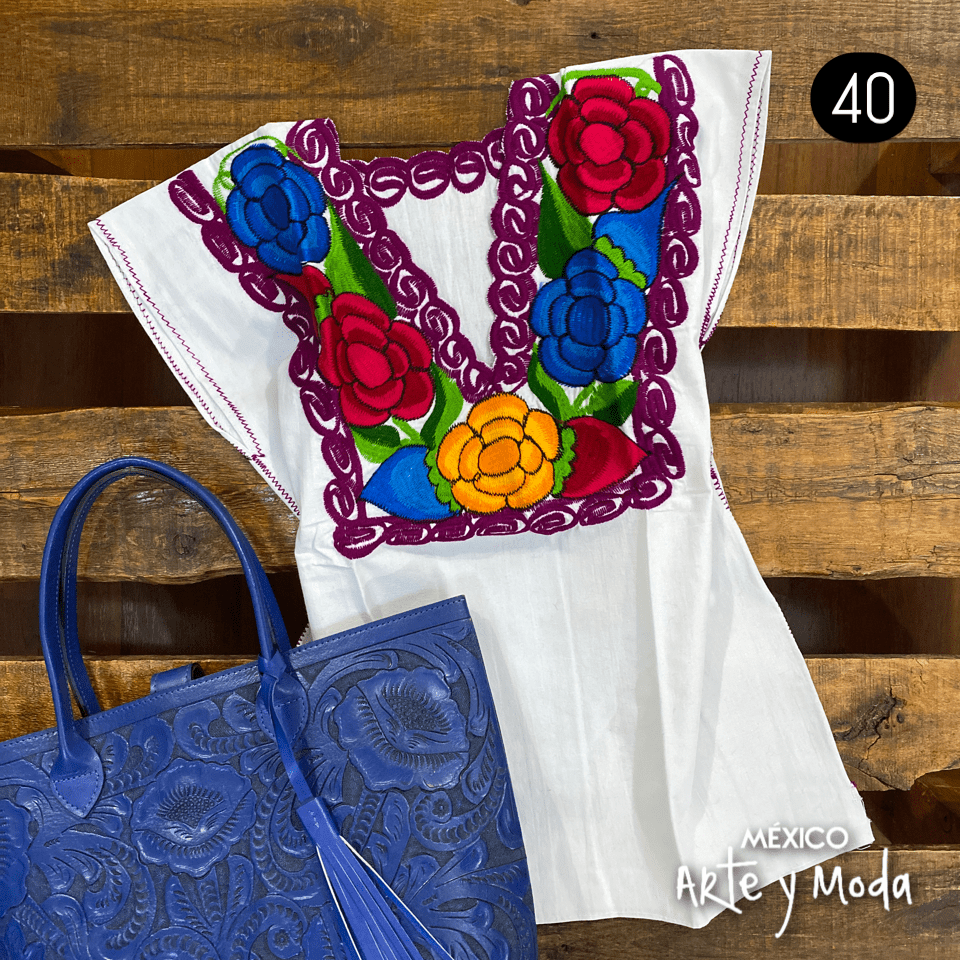 Blusa Zinac Tradicional - MÉXICO ARTE Y MODA - Blusa Bordada