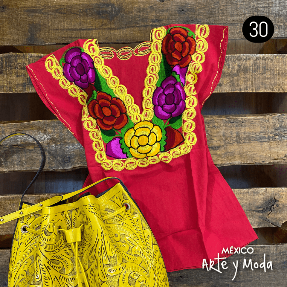 Blusa Zinac Tradicional - MÉXICO ARTE Y MODA - Blusa Bordada