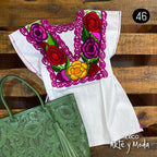Blusa Zinac Tradicional - MÉXICO ARTE Y MODA - Blusa Bordada