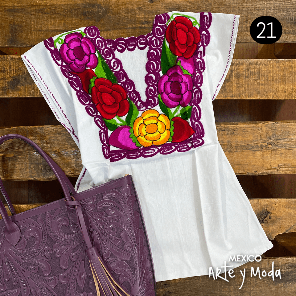 Blusa Zinac Tradicional - MÉXICO ARTE Y MODA - Blusa Bordada