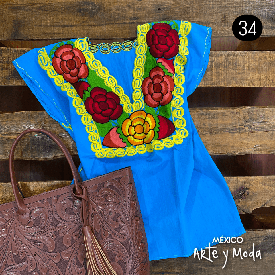 Blusa Zinac Tradicional - MÉXICO ARTE Y MODA - Blusa Bordada