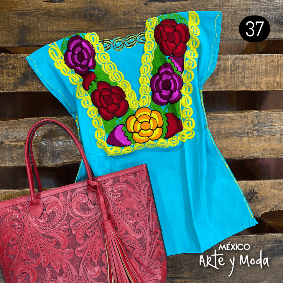 Blusa Zinac Tradicional - MÉXICO ARTE Y MODA - Blusa Bordada