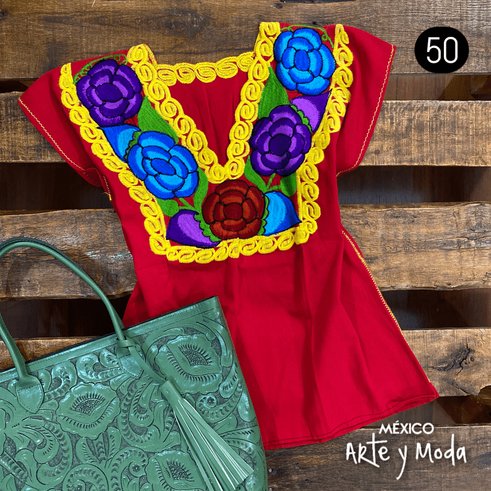Blusa Zinac Tradicional - MÉXICO ARTE Y MODA - Blusa Bordada