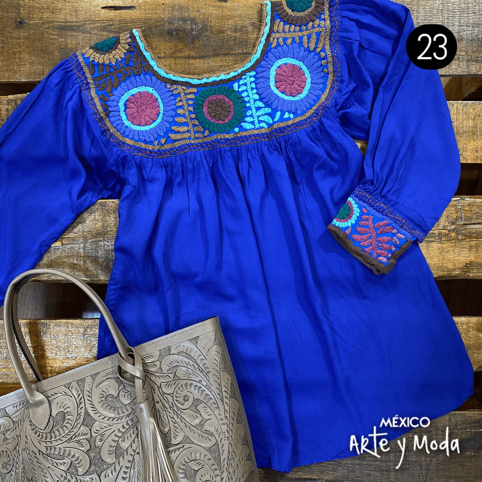 Bluson Aguacatenango Rayon - MÉXICO ARTE Y MODA - Blusón Artesanal