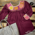 Bluson Aguacatenango Rayon - MÉXICO ARTE Y MODA - Blusón Artesanal