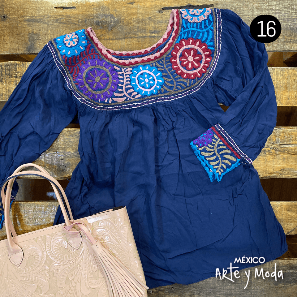 Bluson Aguacatenango Rayon - MÉXICO ARTE Y MODA - Blusón Artesanal