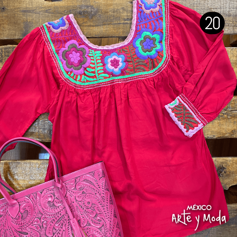 Bluson Aguacatenango Rayon - MÉXICO ARTE Y MODA - Blusón Artesanal