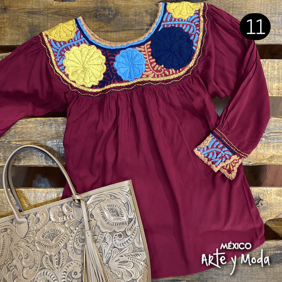 Bluson Aguacatenango Rayon - MÉXICO ARTE Y MODA - Blusón Artesanal