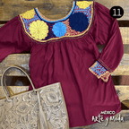 Bluson Aguacatenango Rayon - MÉXICO ARTE Y MODA - Blusón Artesanal