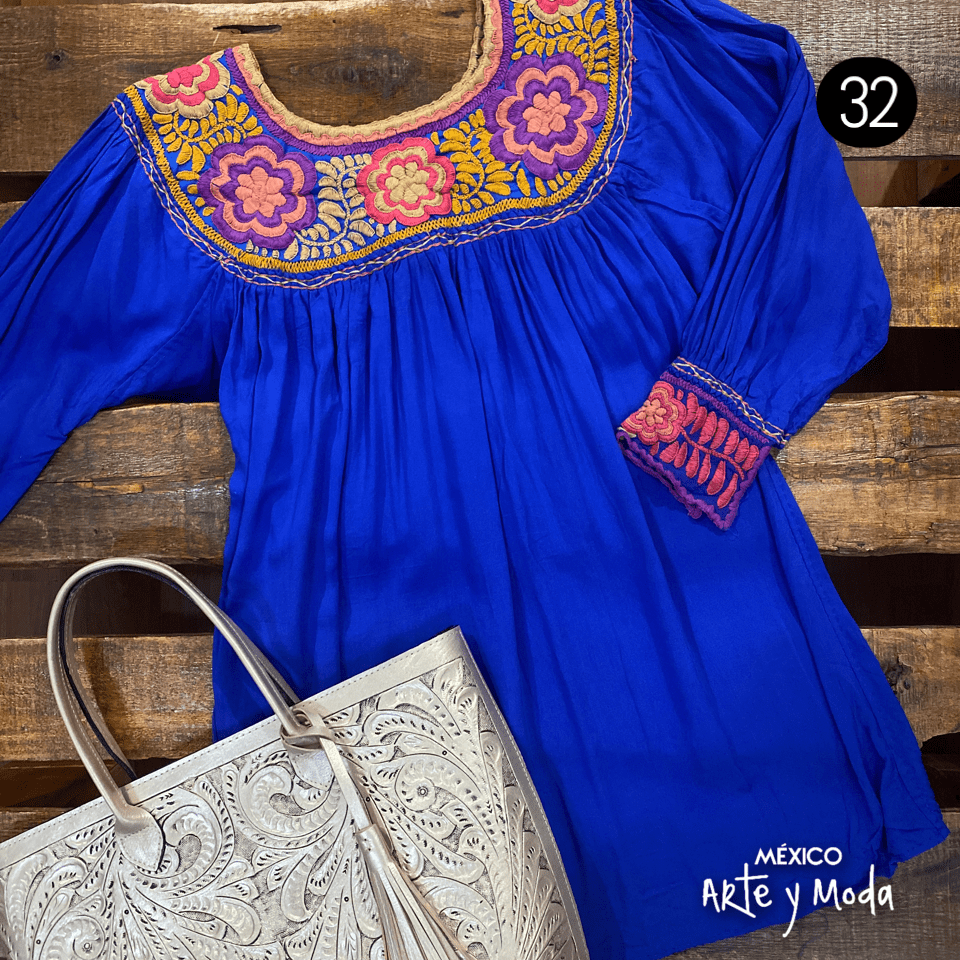 Bluson Aguacatenango Rayon - MÉXICO ARTE Y MODA - Blusón Artesanal