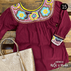 Bluson Aguacatenango Rayon - MÉXICO ARTE Y MODA - Blusón Artesanal