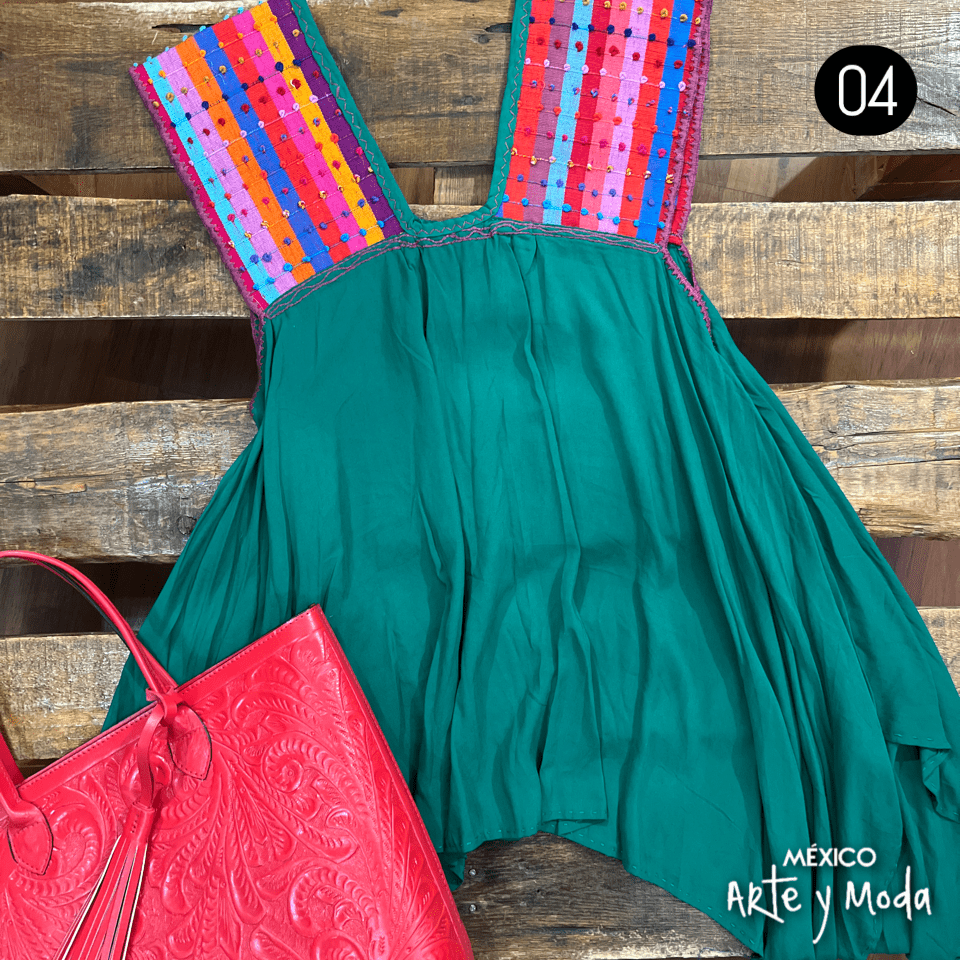 Bluson Asimetrico Nudos - MÉXICO ARTE Y MODA - Blusón Artesanal