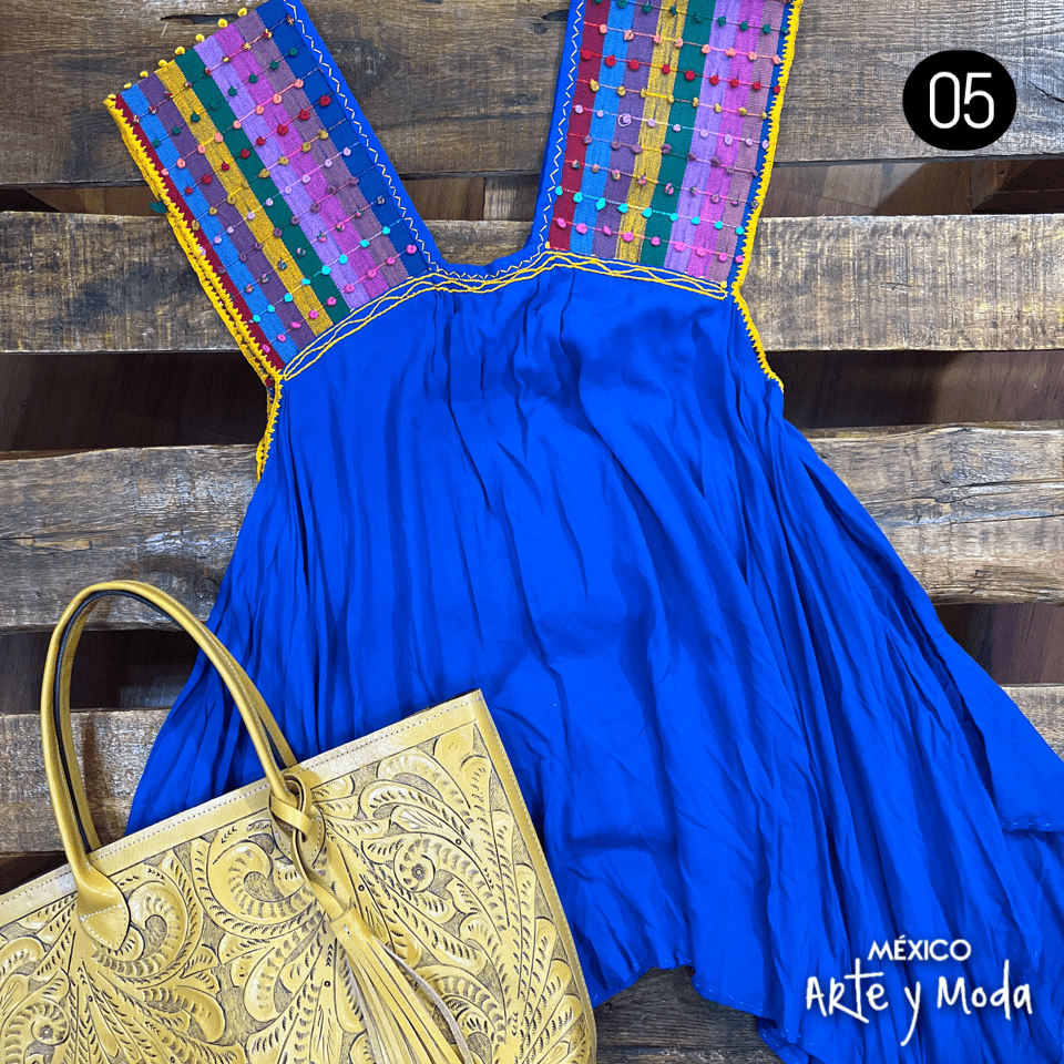 Bluson Asimetrico Nudos - MÉXICO ARTE Y MODA - Blusón Artesanal