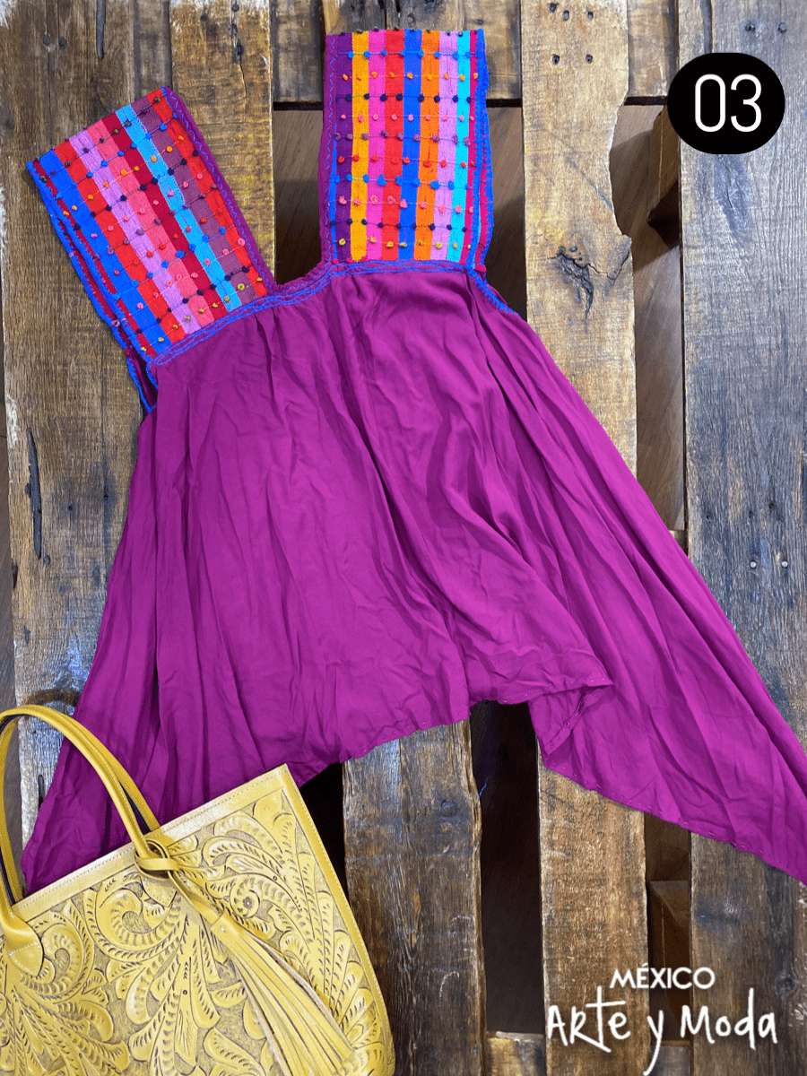 Bluson Asimetrico Nudos - MÉXICO ARTE Y MODA - Blusón Artesanal