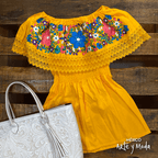 Bluson Campesino Bordado - MÉXICO ARTE Y MODA - Blusón Artesanal