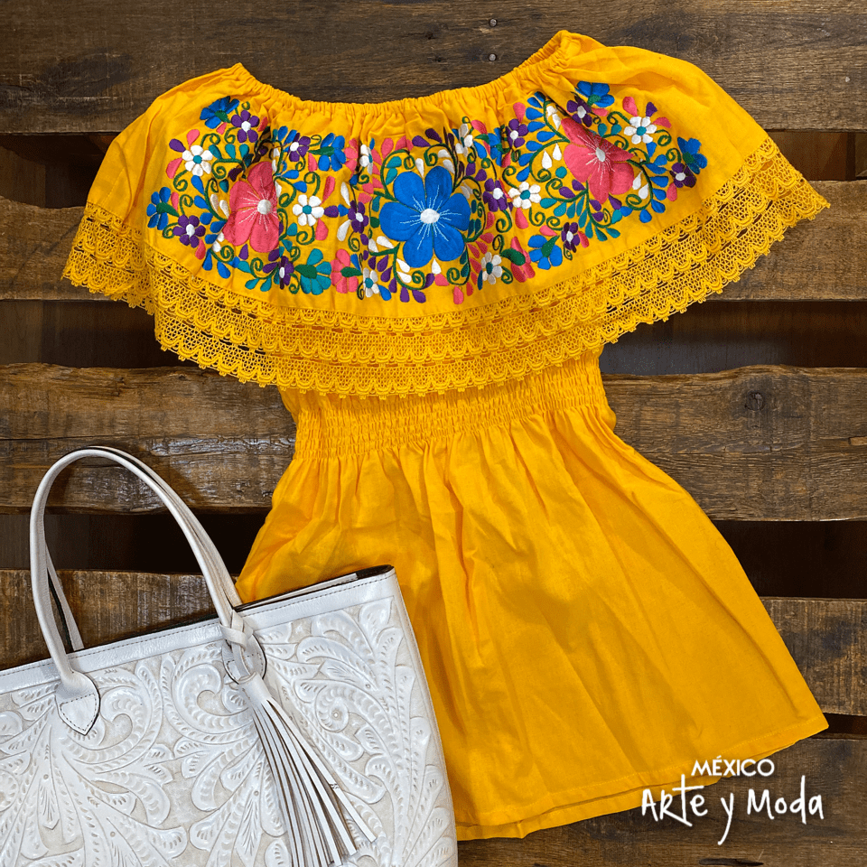 Bluson Campesino Bordado - MÉXICO ARTE Y MODA - Blusón Artesanal