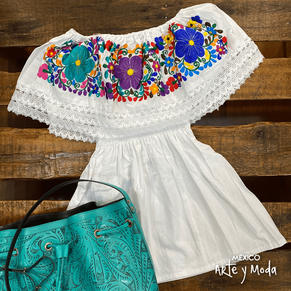 Bluson Campesino Bordado - MÉXICO ARTE Y MODA - Blusón Artesanal