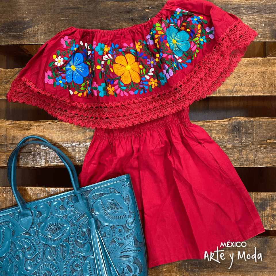 Bluson Campesino Bordado - MÉXICO ARTE Y MODA - Blusón Artesanal