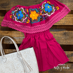 Bluson Campesino Bordado - MÉXICO ARTE Y MODA - Blusón Artesanal