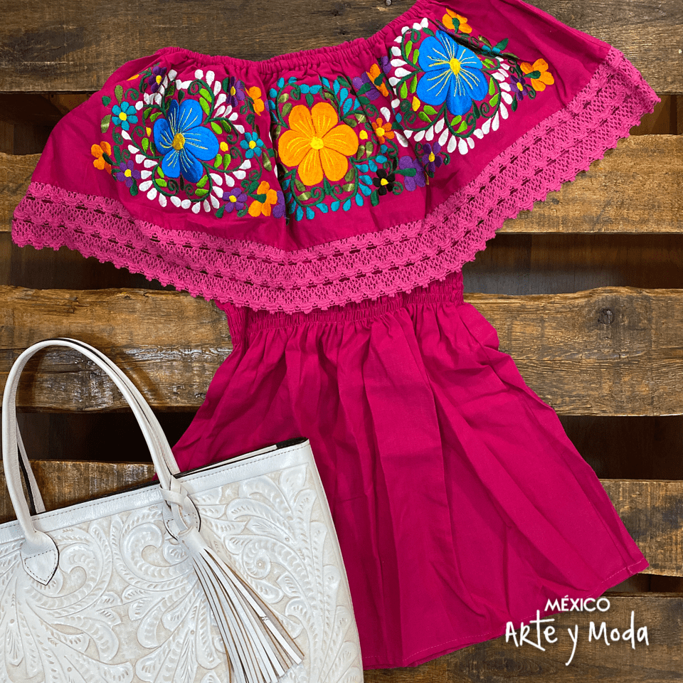 Bluson Campesino Bordado - MÉXICO ARTE Y MODA - Blusón Artesanal