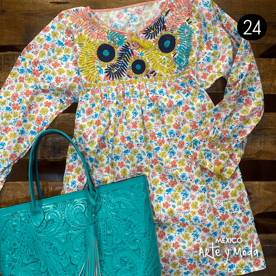 Bluson Estampado Rococo - MÉXICO ARTE Y MODA - Blusón Artesanal