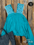 Bluson San Andres Asimetrico - MÉXICO ARTE Y MODA - Blusa Bordada