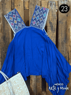 Bluson San Andres Asimetrico - MÉXICO ARTE Y MODA - Blusa Bordada