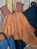 Bluson San Andres Asimetrico - MÉXICO ARTE Y MODA - Blusa Bordada