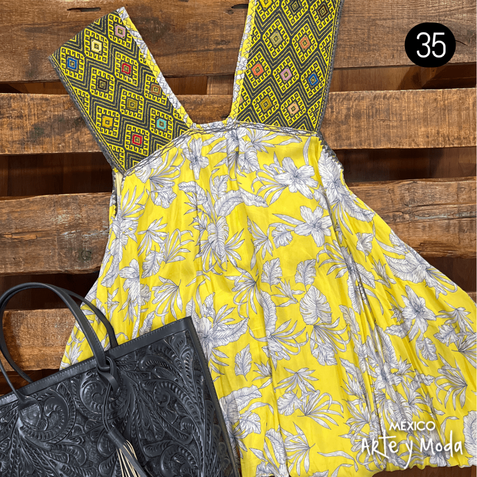 Bluson San Andres Asimetrico - MÉXICO ARTE Y MODA - Blusa Bordada