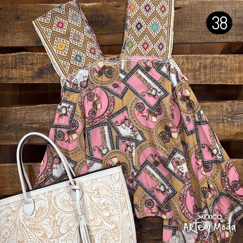 Bluson San Andres Asimetrico - MÉXICO ARTE Y MODA - Blusa Bordada