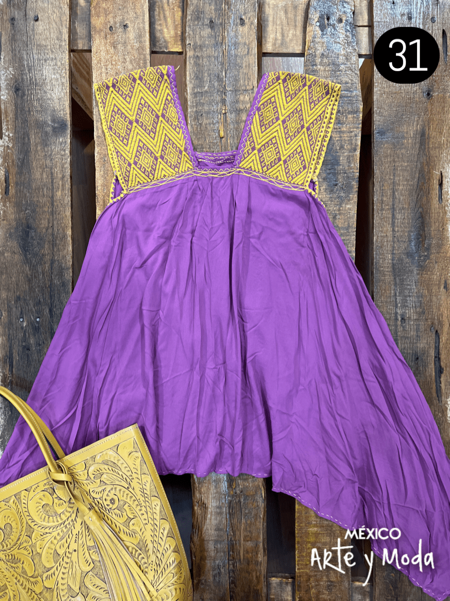 Bluson San Andres Asimetrico - MÉXICO ARTE Y MODA - Blusa Bordada