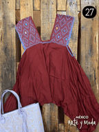 Bluson San Andres Asimetrico - MÉXICO ARTE Y MODA - Blusa Bordada