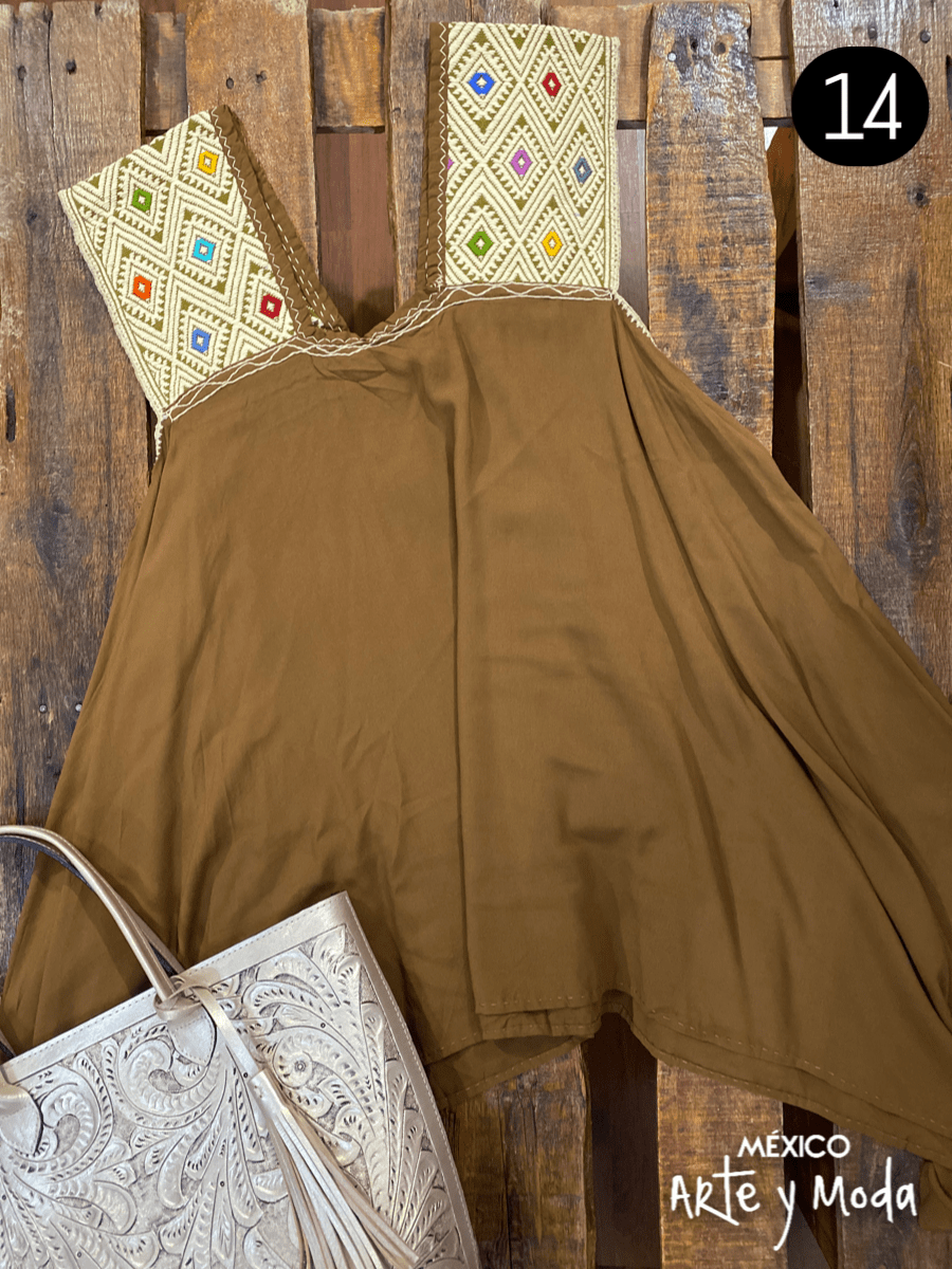 Bluson San Andres Asimetrico - MÉXICO ARTE Y MODA - Blusa Bordada