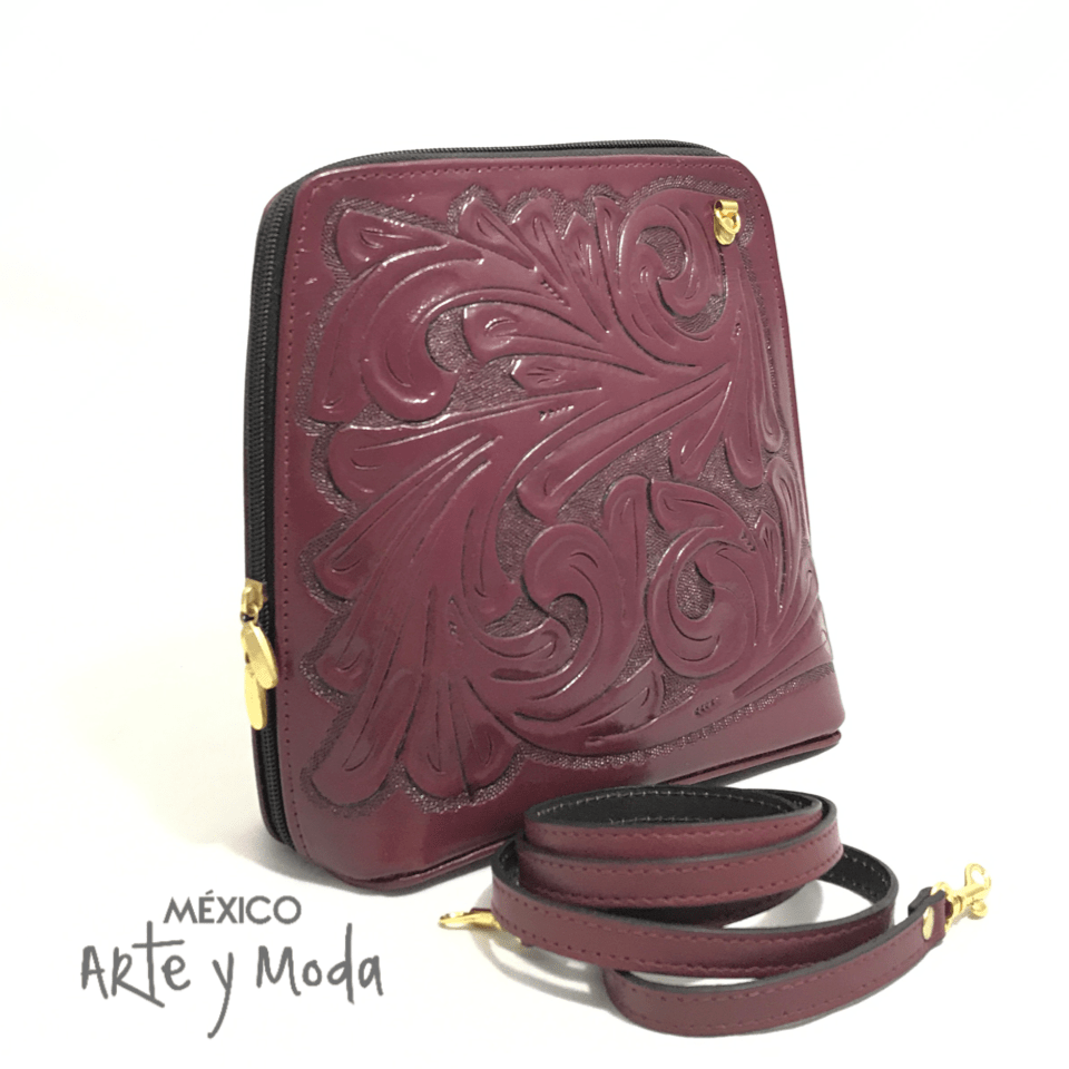 Bolsa Mensajera Piel - MÉXICO ARTE Y MODA - Bolso de Piel