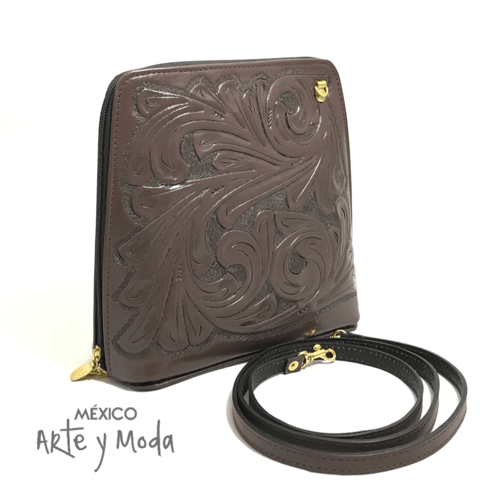 Bolsa Mensajera Piel - MÉXICO ARTE Y MODA - Bolso de Piel
