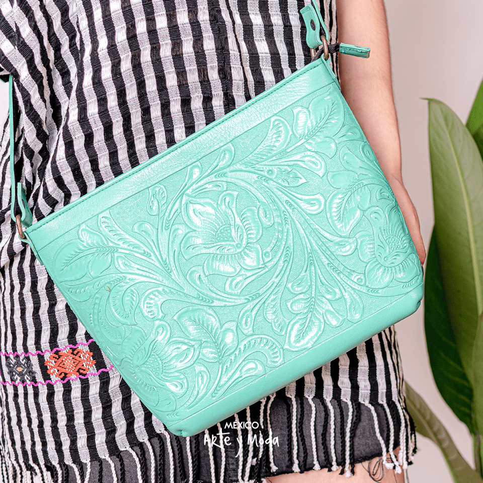 Bolso Cruzado Piel - MÉXICO ARTE Y MODA - Bolso de Piel