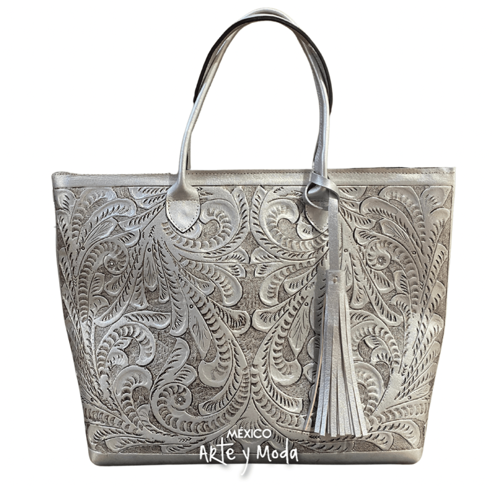 Bolso Tote Grande Piel - MÉXICO ARTE Y MODA - Bolso de Piel