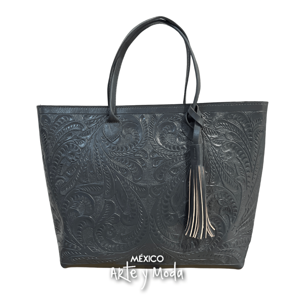 Bolso Tote Grande Piel - MÉXICO ARTE Y MODA - Bolso de Piel