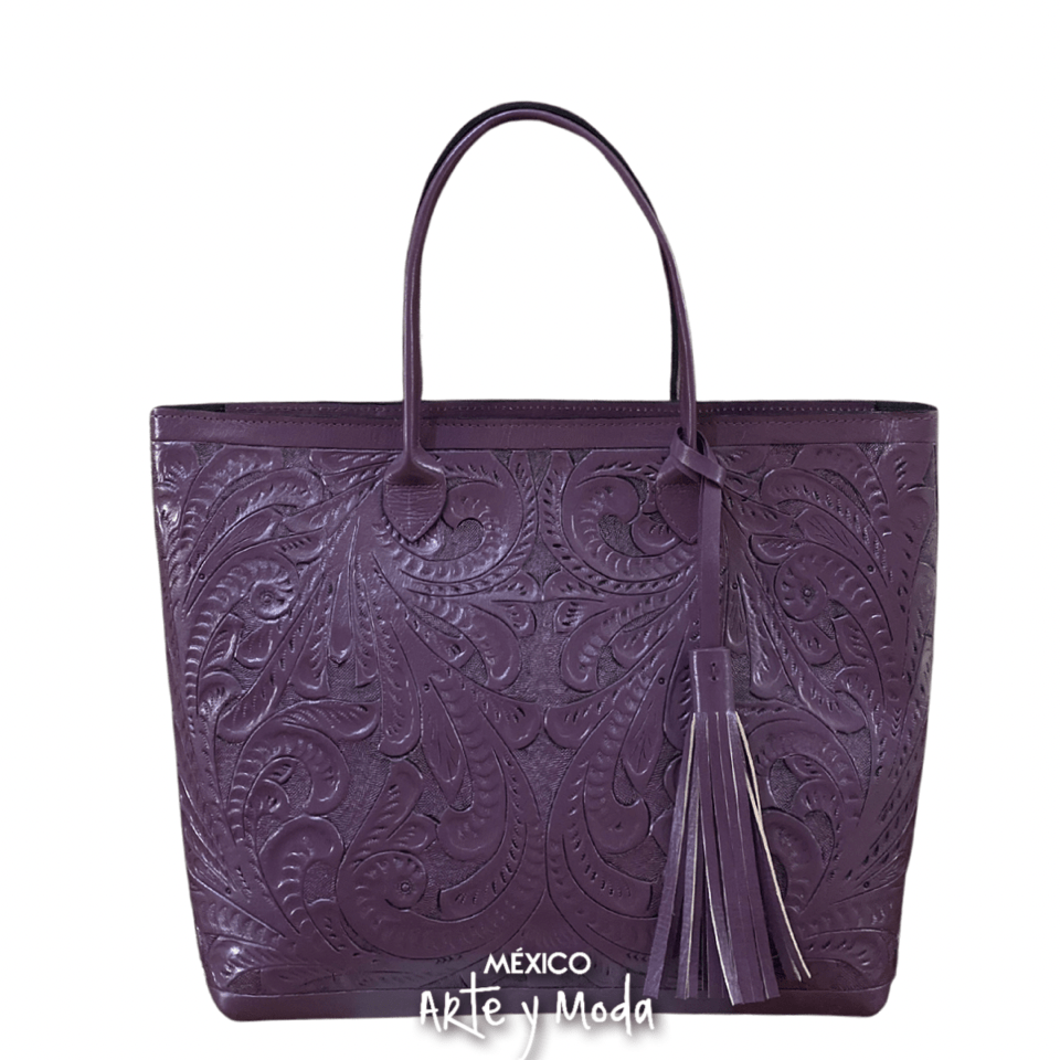 Bolso Tote Grande Piel - MÉXICO ARTE Y MODA - Bolso de Piel