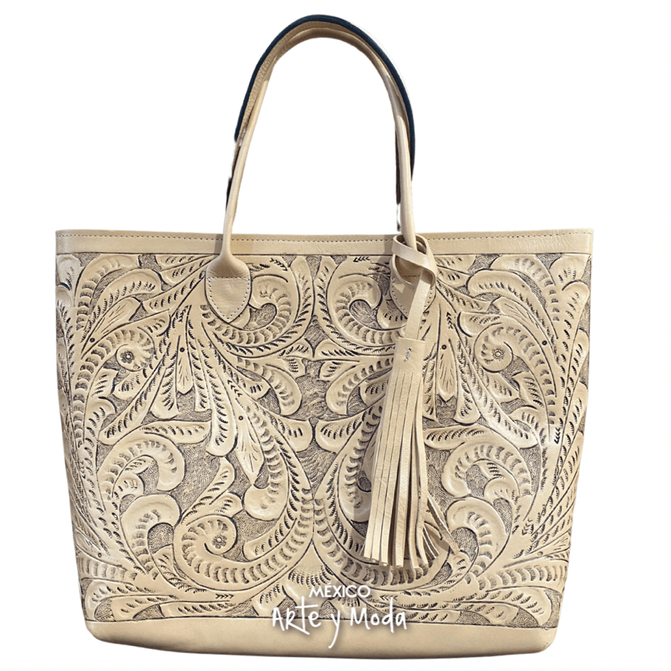 Bolso Tote Grande Piel - MÉXICO ARTE Y MODA - Bolso de Piel