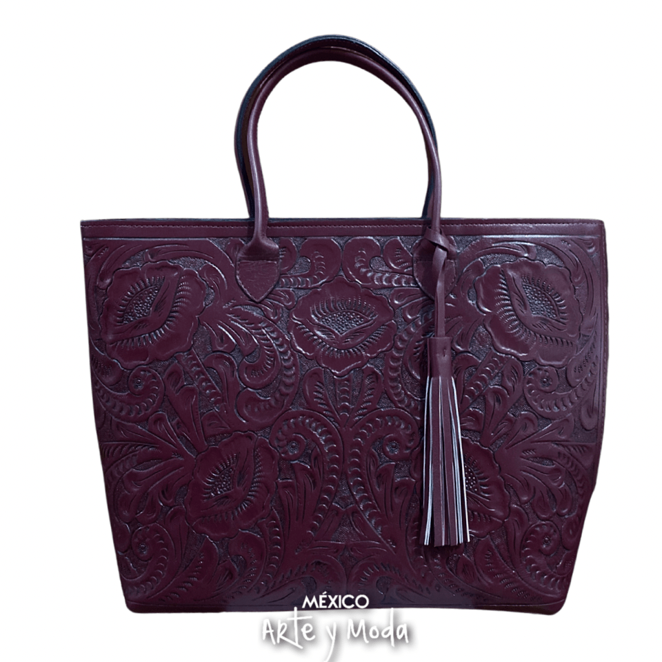 Bolso Tote Grande Piel - MÉXICO ARTE Y MODA - Bolso de Piel