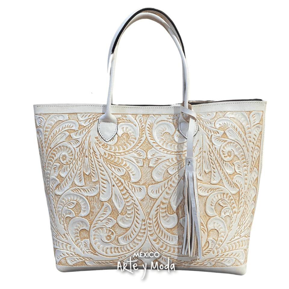 Bolso Tote Grande Piel - MÉXICO ARTE Y MODA - Bolso de Piel