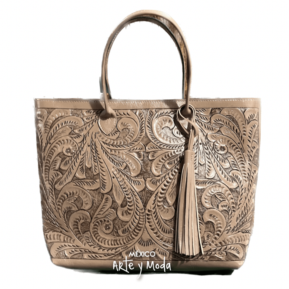 Bolso Tote Grande Piel - MÉXICO ARTE Y MODA - Bolso de Piel