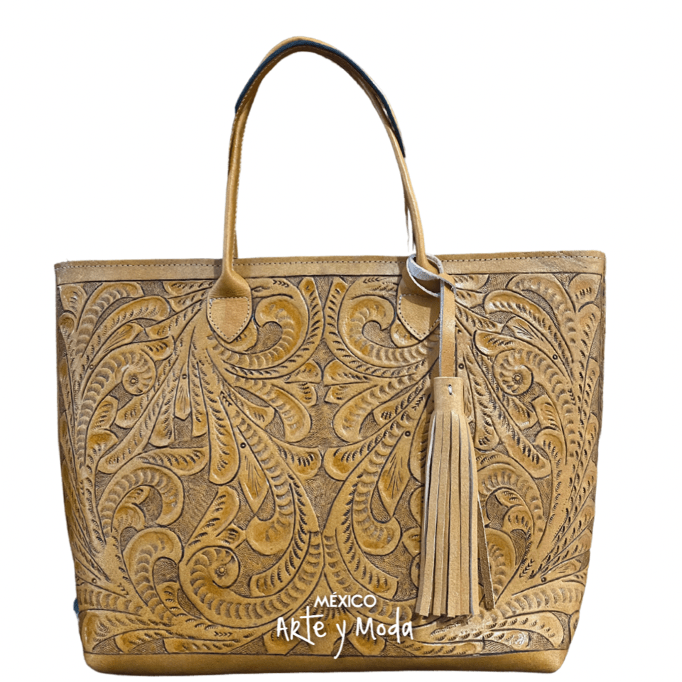 Bolso Tote Grande Piel - MÉXICO ARTE Y MODA - Bolso de Piel