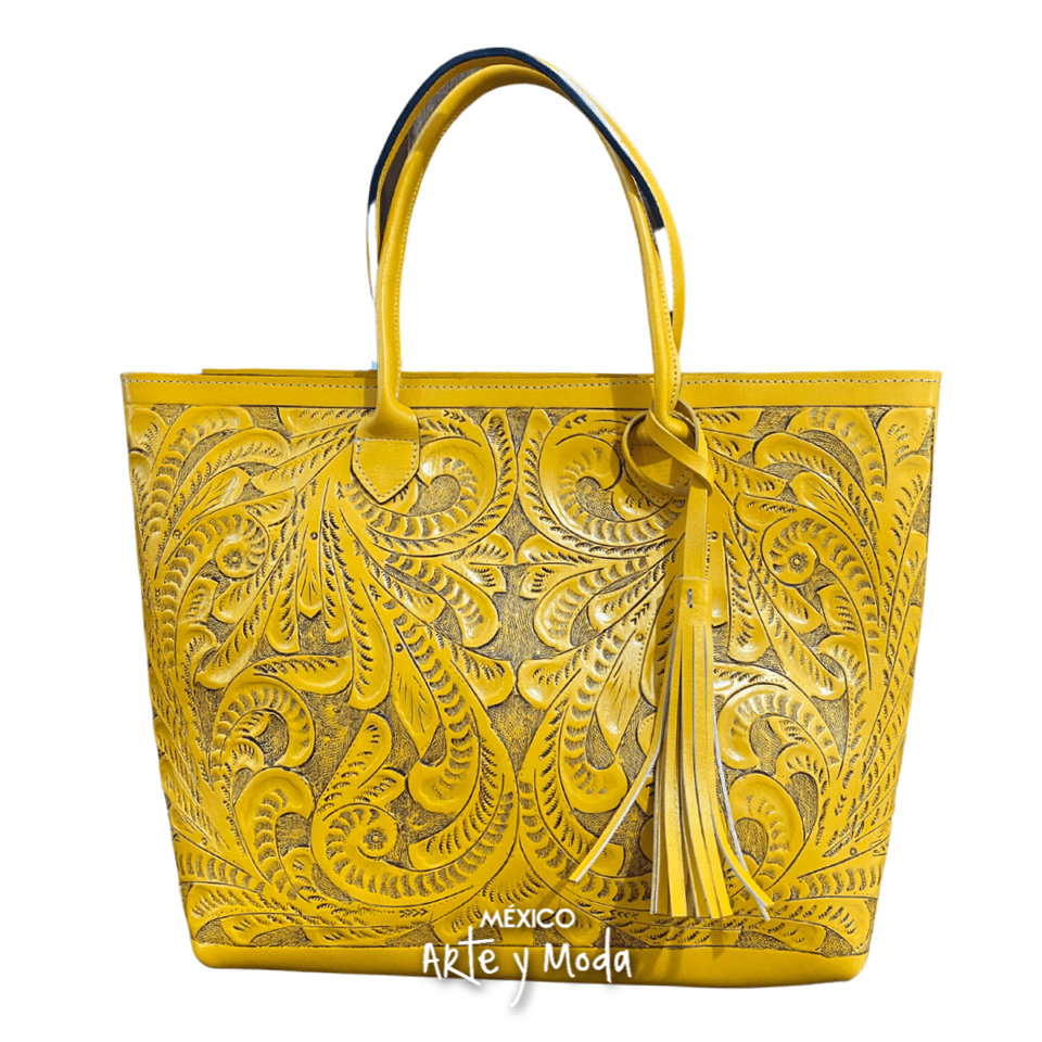 Bolso Tote Grande Piel - MÉXICO ARTE Y MODA - Bolso de Piel
