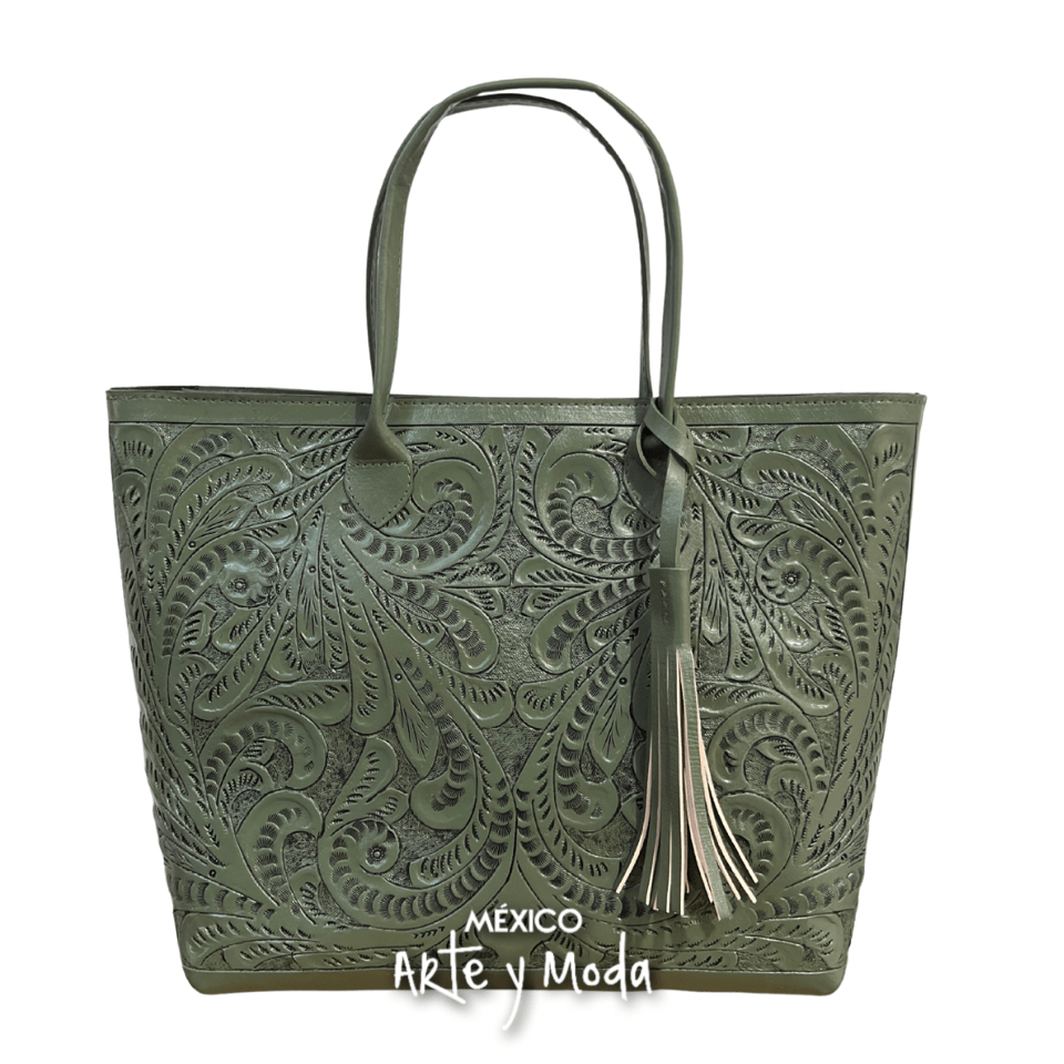 Bolso Tote Grande Piel - MÉXICO ARTE Y MODA - Bolso de Piel