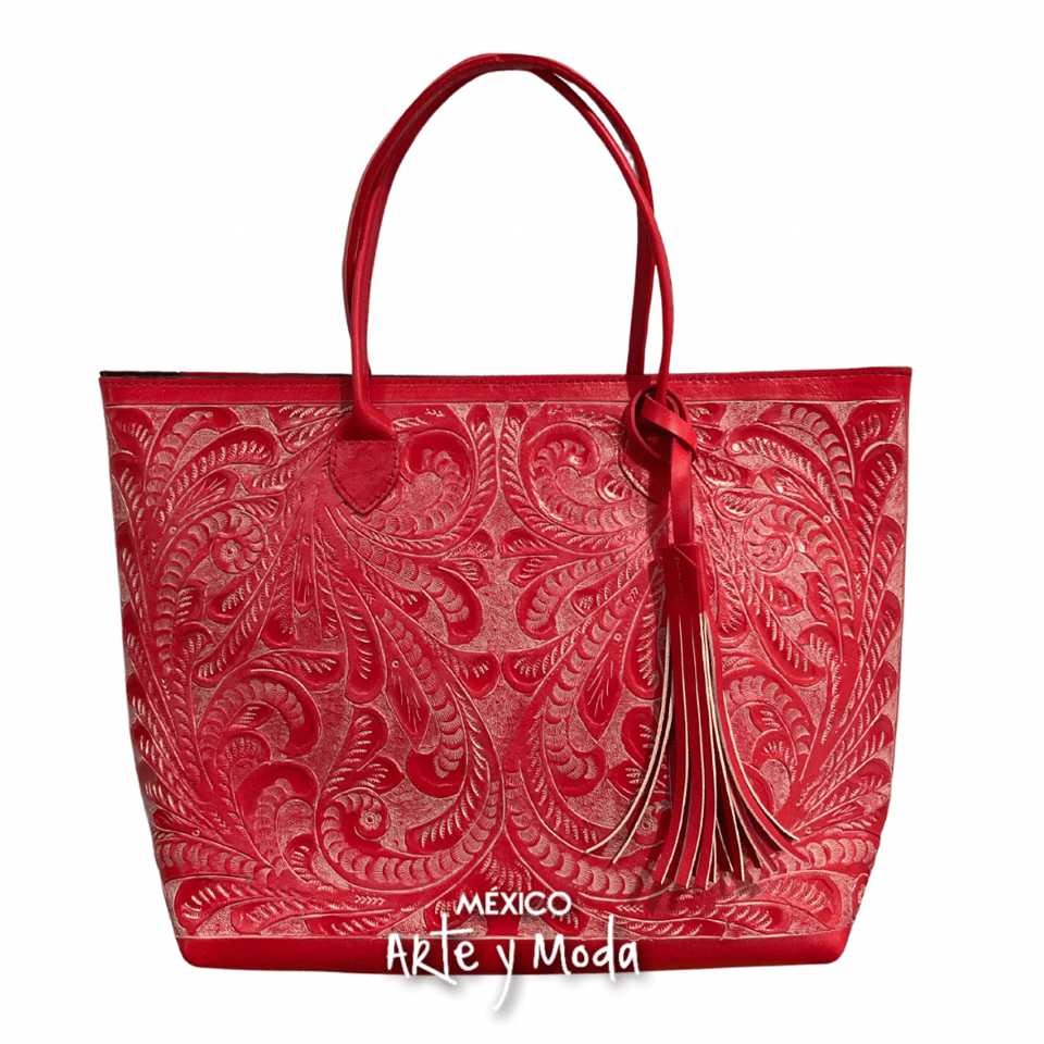 Bolso Tote Grande Piel - MÉXICO ARTE Y MODA - Bolso de Piel