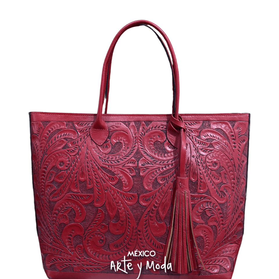 Bolso Tote Grande Piel - MÉXICO ARTE Y MODA - Bolso de Piel